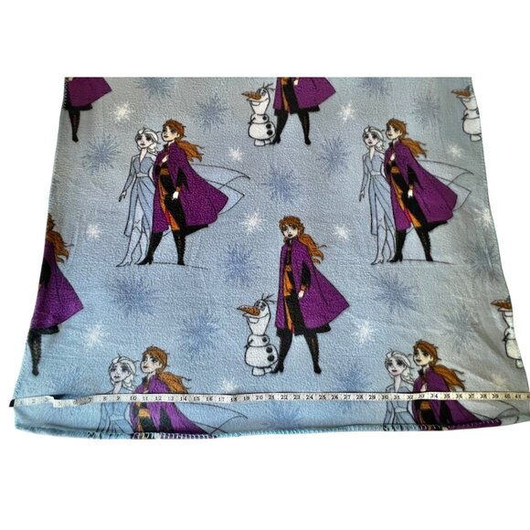 Disney Frozen II Childs Blanket 48" X 42" 100% Polyester Blue Anna Elsa & Olaf - Picture 4 of 10